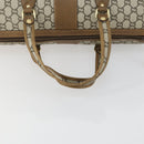 GUCCI GG Plus Supreme Boston Bag PVC Beige Gold Auth 151625-7
