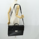 Salvatore Ferragamo Business Bag Leather 2way Black Auth 151628-24