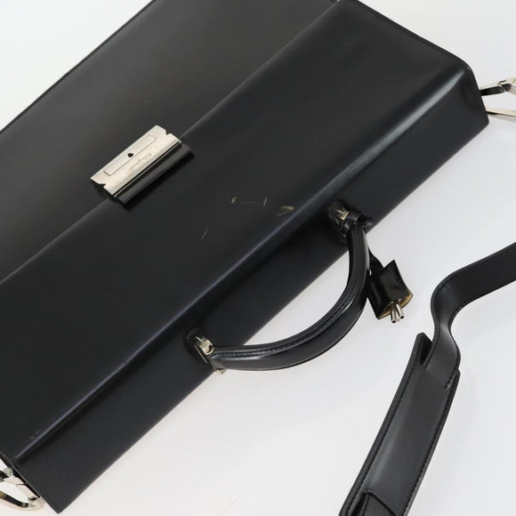 Salvatore Ferragamo Business Bag Leather 2way Black Auth 151628