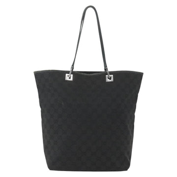 GUCCI GG Canvas Tote Bag Black Silver 31243 Auth 151630 - 0