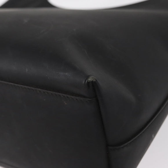 GUCCI Shoulder Bag Enamel Black Silver 001 3778 1705 Auth 151631