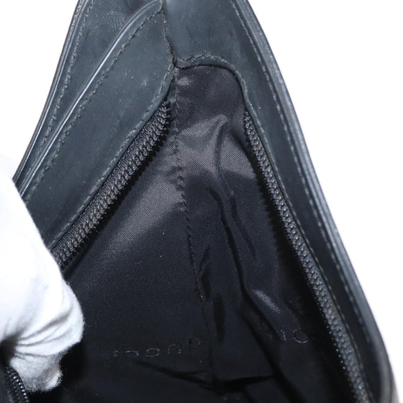 GUCCI Shoulder Bag Enamel Black Silver 001 3778 1705 Auth 151631