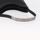 GUCCI Shoulder Bag Enamel Black Silver 001 3778 1705 Auth 151631-7