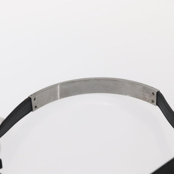 GUCCI Shoulder Bag Enamel Black Silver 001 3778 1705 Auth 151631