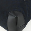 GUCCI GG Canvas Tote Bag Black Silver 019 0401 Auth 151632-10