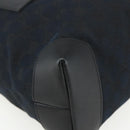 GUCCI GG Canvas Tote Bag Black Silver 019 0401 Auth 151632-11