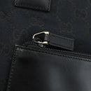 GUCCI GG Canvas Tote Bag Black Silver 019 0401 Auth 151632-15