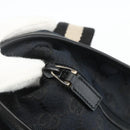 GUCCI GG Canvas Tote Bag Black Silver 019 0401 Auth 151632-16