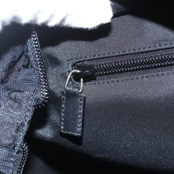 GUCCI GG Canvas Tote Bag Black Silver 019 0401 Auth 151632