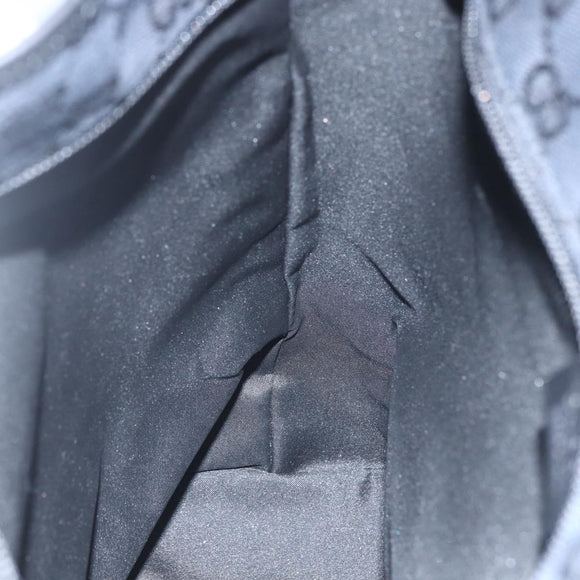 GUCCI GG Canvas Tote Bag Black Silver 019 0401 Auth 151632