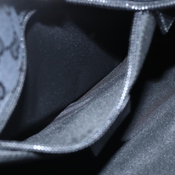 GUCCI GG Canvas Tote Bag Black Silver 019 0401 Auth 151632