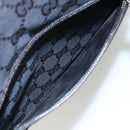 GUCCI GG Canvas Tote Bag Black Silver 019 0401 Auth 151632-23