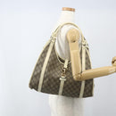 GUCCI GG Supreme Jackie Shoulder Bag PVC Beige Silver 203494 Auth 151634-21
