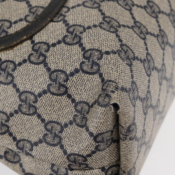 GUCCI GG Plus Supreme Sherry Line Tote Bag PVC Navy Gold 40 02 003 Auth 151637