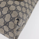 GUCCI GG Plus Supreme Sherry Line Tote Bag PVC Navy Gold 40 02 003 Auth 151637-9