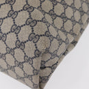 GUCCI GG Plus Supreme Sherry Line Tote Bag PVC Navy Gold 40 02 003 Auth 151637-17