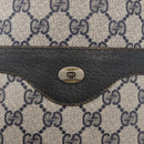 GUCCI GG Plus Supreme Sherry Line Tote Bag PVC Navy Gold 40 02 003 Auth 151637-15