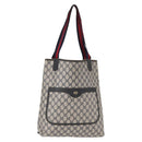 GUCCI GG Plus Supreme Sherry Line Tote Bag PVC Navy Gold 40 02 003 Auth 151637-1