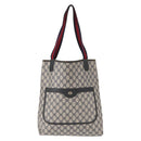 GUCCI GG Plus Supreme Sherry Line Tote Bag PVC Navy Gold 40 02 003 Auth 151637-2