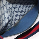 GUCCI GG Plus Supreme Sherry Line Tote Bag PVC Navy Gold 40 02 003 Auth 151637-20