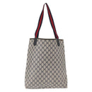 GUCCI GG Plus Supreme Sherry Line Tote Bag PVC Navy Gold 40 02 003 Auth 151637-3