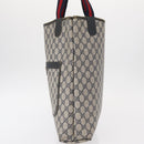 GUCCI GG Plus Supreme Sherry Line Tote Bag PVC Navy Gold 40 02 003 Auth 151637-4