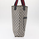 GUCCI GG Plus Supreme Sherry Line Tote Bag PVC Navy Gold 40 02 003 Auth 151637-6