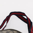 GUCCI GG Plus Supreme Sherry Line Tote Bag PVC Navy Gold 40 02 003 Auth 151637-14