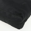 PRADA Tote Bag Nylon Black Silver Auth 151639-15