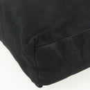 PRADA Tote Bag Nylon Black Silver Auth 151639-8