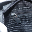 PRADA Tote Bag Nylon Black Silver Auth 151639-19