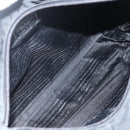 PRADA Tote Bag Nylon Black Silver Auth 151639-11