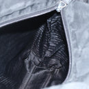 PRADA Tote Bag Nylon Black Silver Auth 151639-20