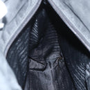 PRADA Tote Bag Nylon Black Silver Auth 151639-21