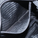 PRADA Tote Bag Nylon Black Silver Auth 151639-22