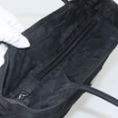 PRADA Tote Bag Nylon Black Silver Auth 151639-6