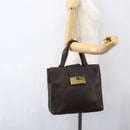 GUCCI Hand Bag Leather Brown Gold 002 0347 Auth 151640-23