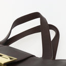 GUCCI Hand Bag Leather Brown Gold 002 0347 Auth 151640-8