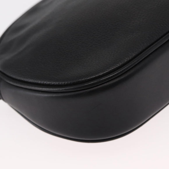 GUCCI Shoulder Bag Leather Black Gold 007 00 0094 Auth 151642