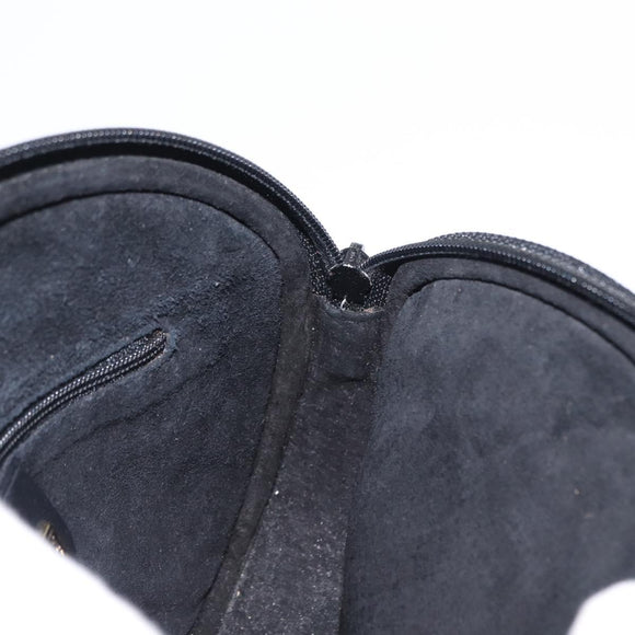 GUCCI Shoulder Bag Leather Black Gold 007 00 0094 Auth 151642