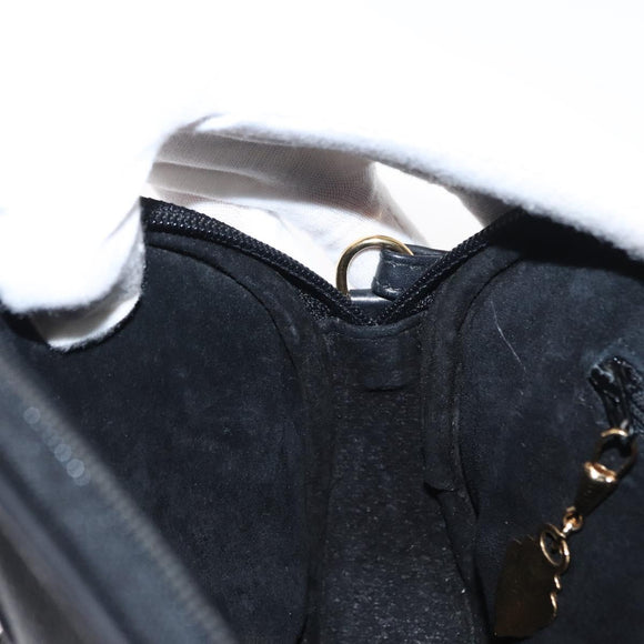 GUCCI Shoulder Bag Leather Black Gold 007 00 0094 Auth 151642