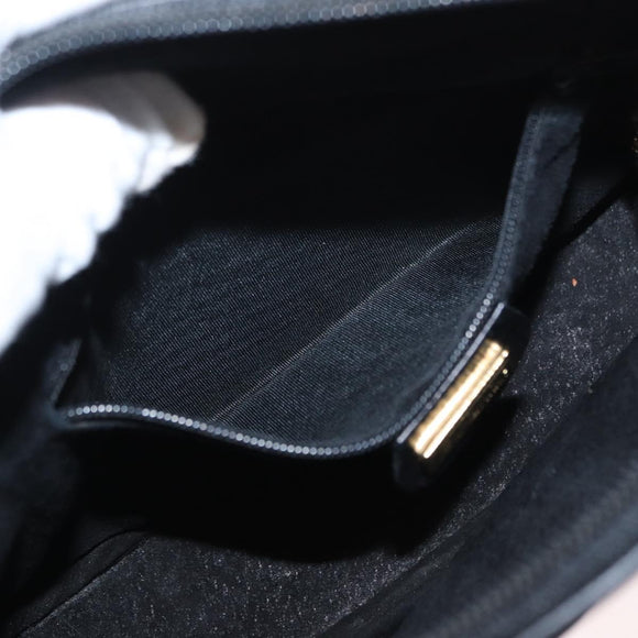 GUCCI Shoulder Bag Leather Black Gold 007 00 0094 Auth 151642