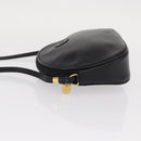GUCCI Shoulder Bag Leather Black Gold 007 00 0094 Auth 151642-5