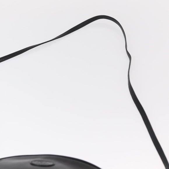 GUCCI Shoulder Bag Leather Black Gold 007 00 0094 Auth 151642