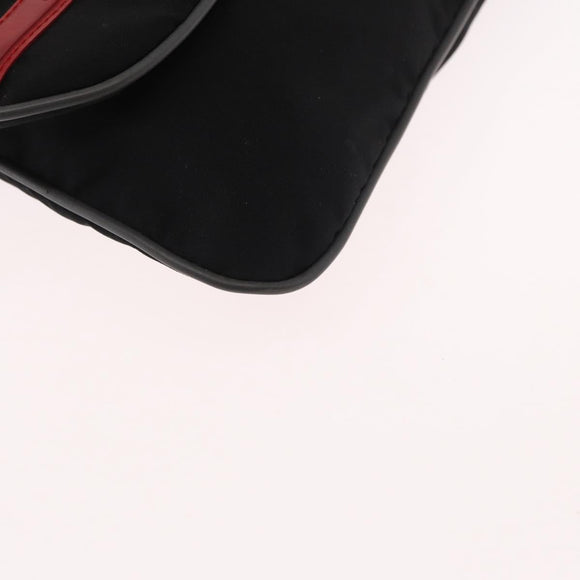 PRADA Sports Shoulder Bag Nylon Black Silver Auth 151643
