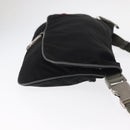 PRADA Sports Shoulder Bag Nylon Black Silver Auth 151643-4