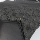 GUCCI GG Canvas Tote Bag Black Silver 31244 Auth 151644-12