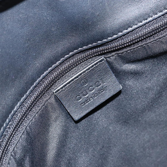 GUCCI GG Canvas Tote Bag Black Silver 31244 Auth 151644