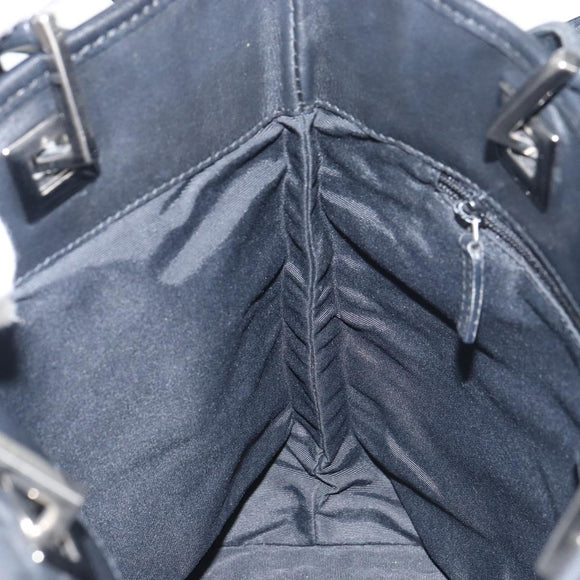 GUCCI GG Canvas Tote Bag Black Silver 31244 Auth 151644