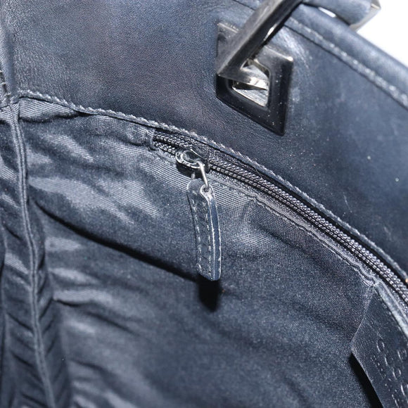 GUCCI GG Canvas Tote Bag Black Silver 31244 Auth 151644